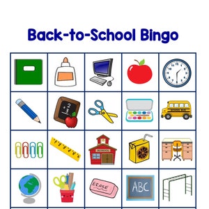 Jeu de bingo pour la rentrée, avec 16 cartes différentes et des instructions sur de nombreuses façons de jouer !