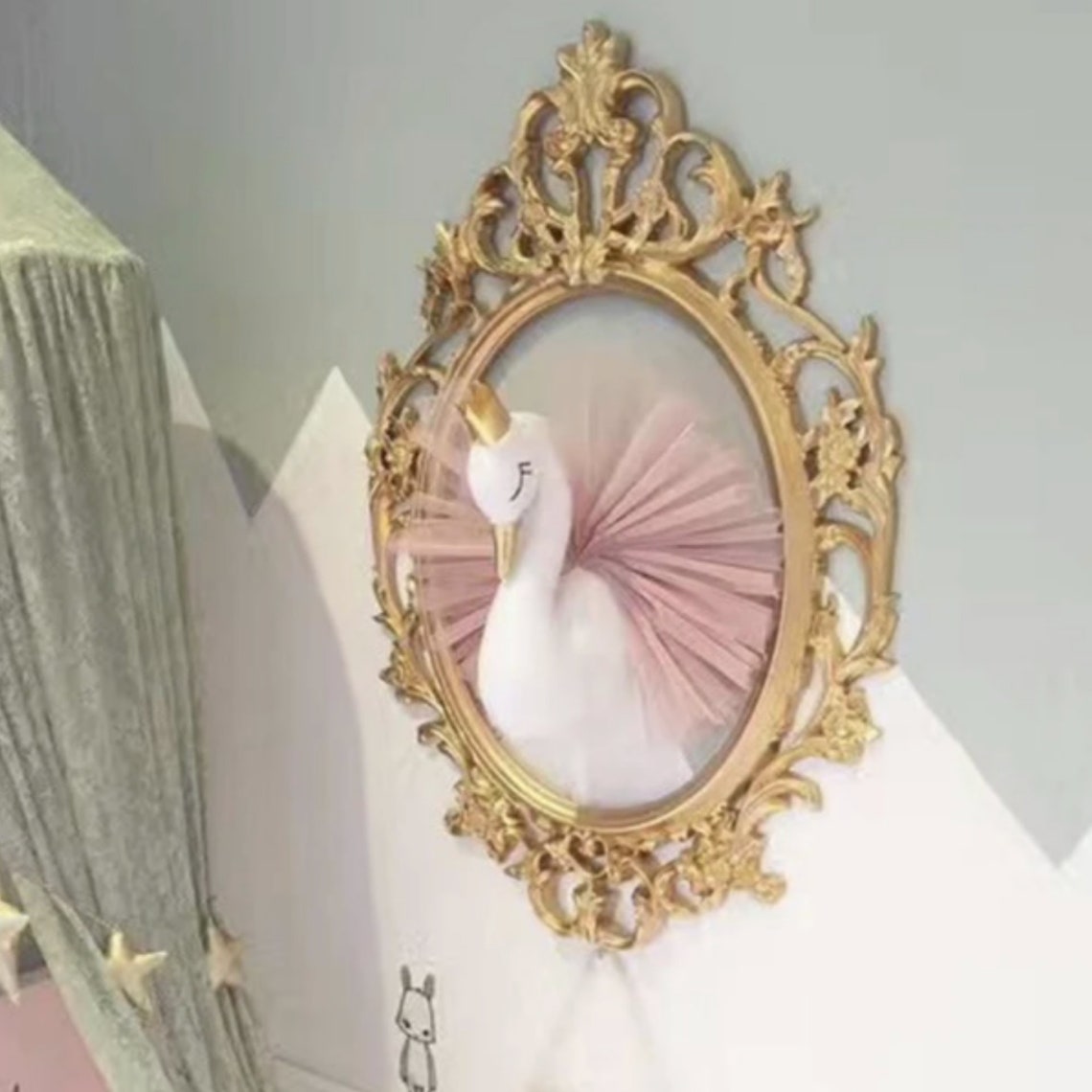 SWAN WALL DECOR Baby Nursery Decor Girls Room Decor Etsy