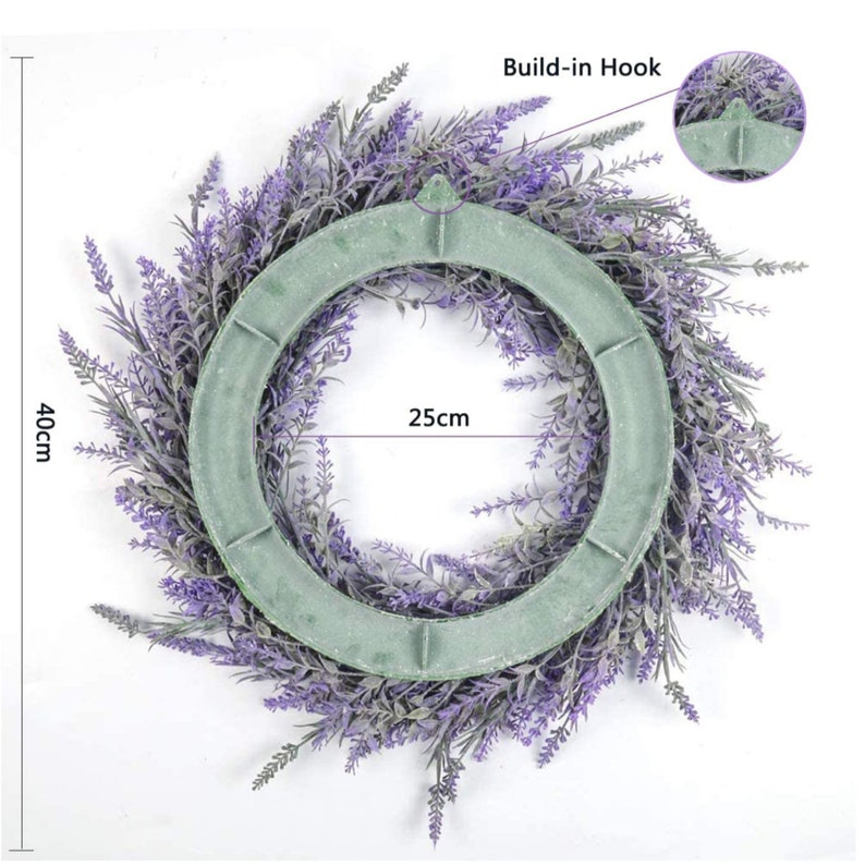 Lavender Wreath Spring Wreath Front Door Artificial Wreath Etsy