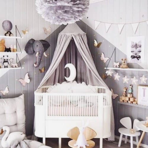 Bed Canopy Princess Bed Canopy Baldachin Baby Nursery Decor Etsy UK