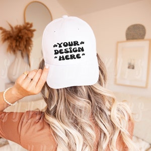 WHITE Baseball Hat Mock-up, Dad Hat Mockup, White Hat Mockup, Blank Baseball Hat Mockup, Mens Hat Mockup, Cap Mockup, Summer Hat Mockup