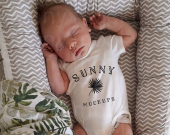 Baby Bodysuit Mockup, Newborn White Bodysuit Mockup, Boho Baby Mockup, Boho Bodysuit Mockup, Onsie Mockup, Bella Canvas baby Mockup