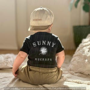 Baby Bodysuit BACK Mockup, Black Bodysuit Mockup, Bella Canvas 100b Black Mockup, Baby Onsie Mockup, Baby Back Mockup, Baby model mockup