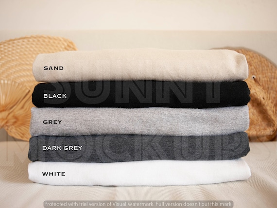 Gildan 18000 Color Chart | Gildan 18000 Color Swatch | Sweatshirt Colors Mockup | Color Chart Mockup | Gildan 18000 Black White Sand Grey