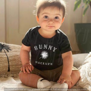 Baby Bodysuit Mockup, Black Bodysuit Mockup, Bella Canvas 100b Black Mockup, Boho Bodysuit Mockup, Baby Onsie Mockup, Baby model mockup