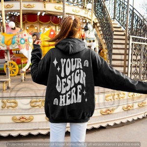 Black Hoodie Back Mockup | Gildan 18500 Hoodie Mockup | Oversized Hoodie Mockup, Black Hoodie Model Mockup, Hoodie Back Mockup, City Mockup