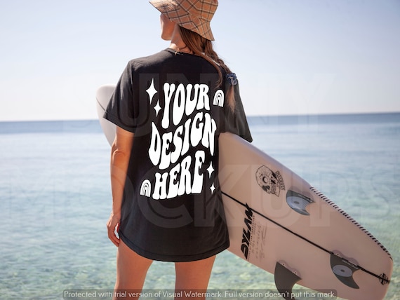 Oversized Black T-shirt BACK Mockup, Bella Canvas 3001 Black Mockup, Model T-shirt Mockup, Oversized Bella Canvas Mockup, 3001 Black Mockup