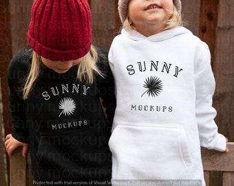 Kids Black and White Hoodie Mockup | Hoodie Model Mockup | Sweatshirt Mockup, Child Model Mockup, Kids Model Hoodie Mockup,  Hoodie Mockup