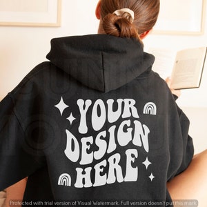 Black Hoodie Back Mockup | Gildan 18500 Hoodie Mockup | Oversized Hoodie Mockup, Black Hoodie ModelMockup, Hoodie Back Mockup, Trendy Mockup