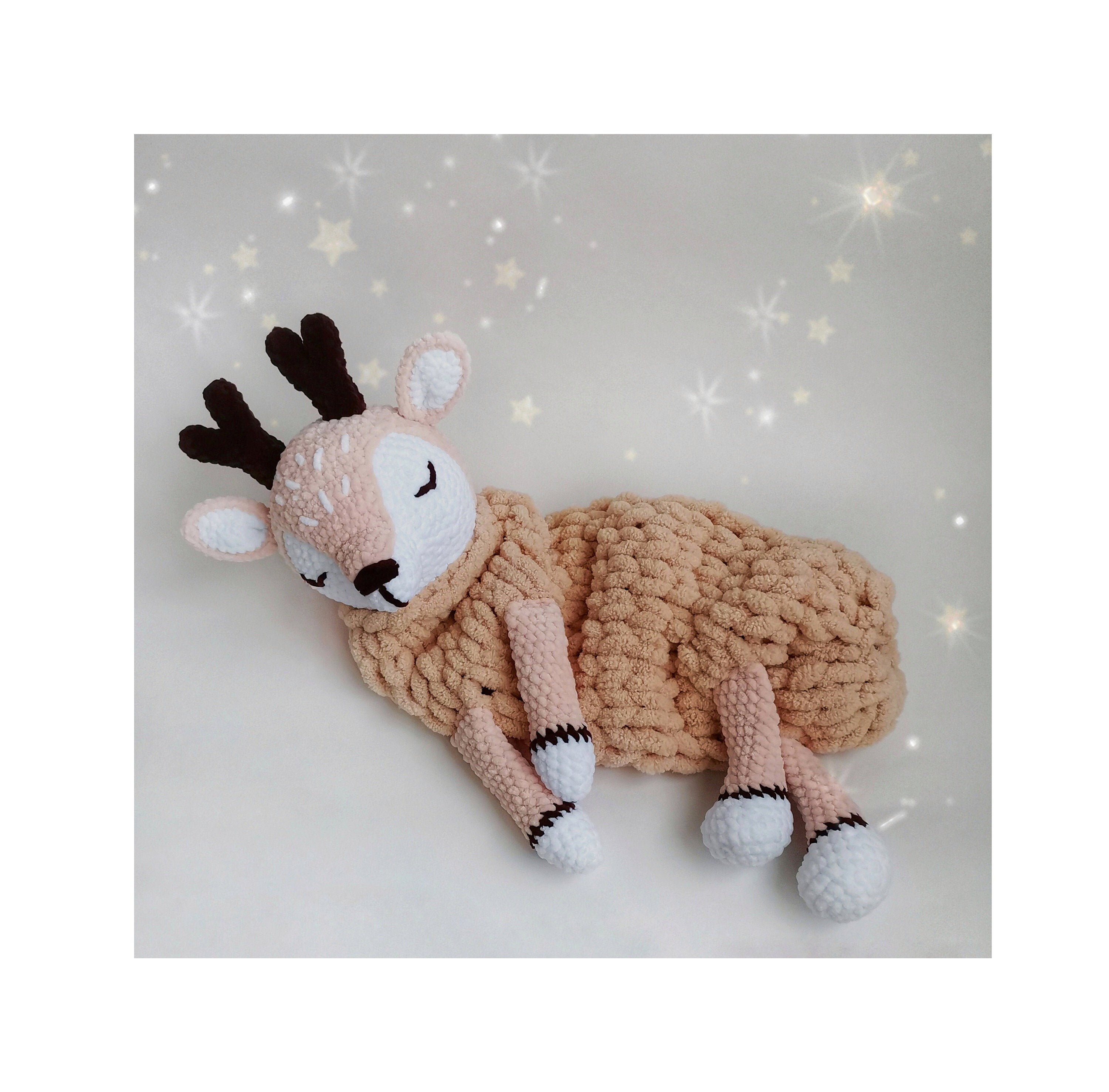 Pajamas Holder Deer Big Stuffed Animal Toy For Sllep Etsy