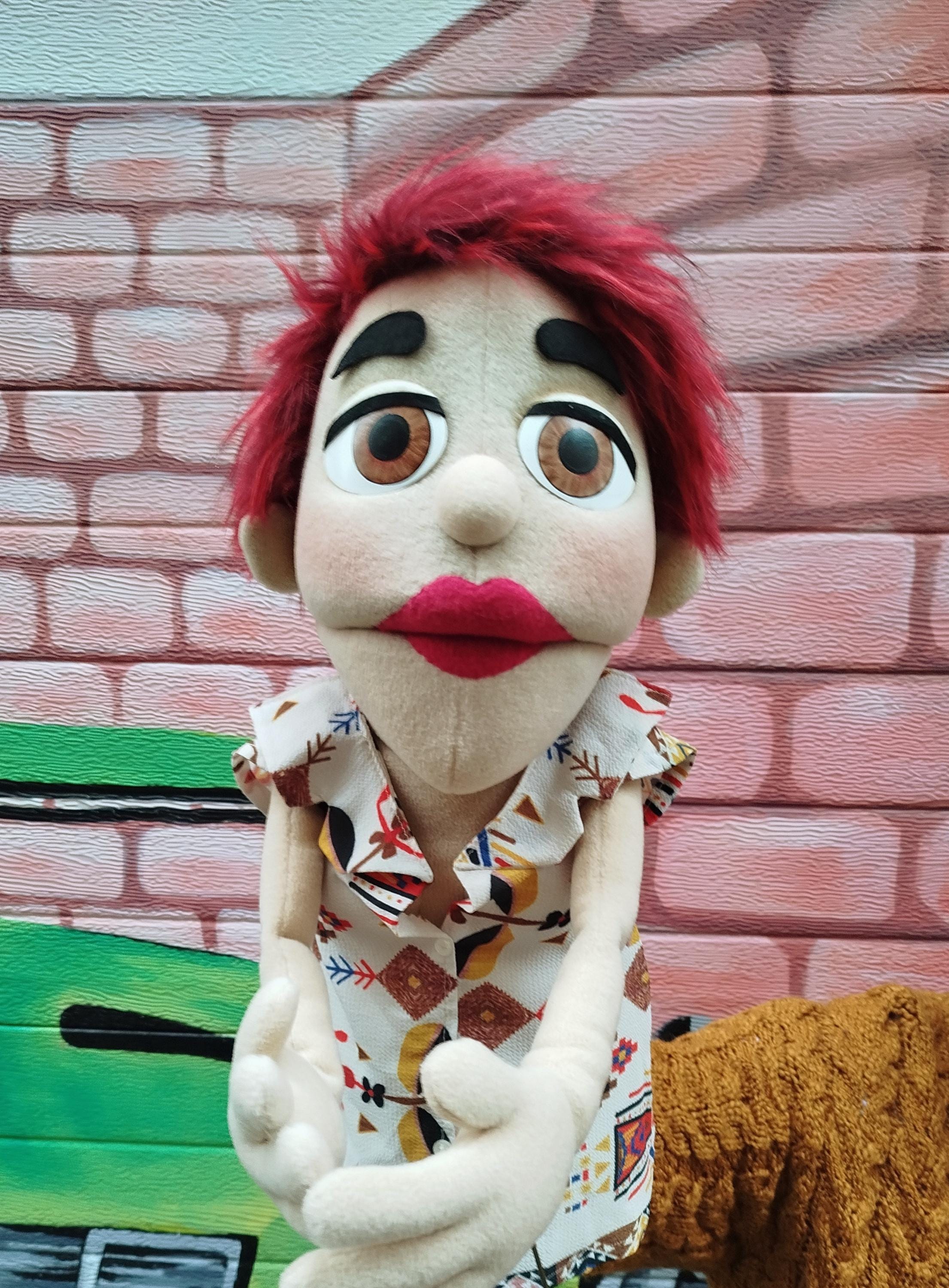 Lili: Handmade Muppet-style Girl Puppet With Movable Mouth - Etsy
