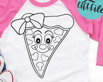 ピザ SVG - ピザ バレンタイン SVG - ピザ ぬりえ - ピザ スライス SVG PNG - 面白いバレンタイン SVG - ピザ ハート SVG - バレンタイン ぬりえ SVG