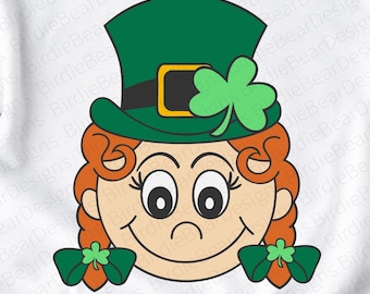 Leprechaun Svg, Leprechaun Girl Svg, Leprechaun Clipart, Leprechaun Face Svg, St Patricks Day Svg, Leprechaun Png, Lucky Svg, Clover Svg Png
