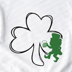 Leprechaun Svg, Clover Svg, St Patricks Day Svg, Leprechaun Silhouette Svg, Leprechaun Png, Shamrock Svg, Leprechaun Drinking, Lucky Svg Dxf