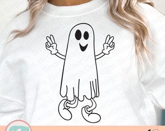 Cute Ghost Svg, Ghost Face Svg, Ghost Outline Svg, Kids Halloween Svg, Png, Dxf, Ghost Clipart, Halloween Ghost Svg, Ghost Svg Files, Boo