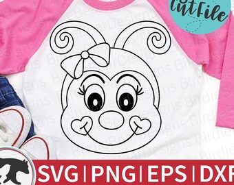 Love Bug Svg, Ladybug Face Svg, Valentine Coloring Svg, Valentine Animal Clipart, Ladybug Svg, Ladybug Coloring Page, Valentines Png Svg Dxf