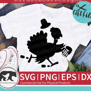 Turkey Svg, Turkey Trot Svg, Running Turkey Svg, Turkey Clipart, Turkey Silhouette Svg, Cute Turkey Clipart, Turkey Png, Turkey Beer Svg