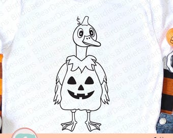 Halloween Goose Svg, Pumpkin Goose Svg, Spooky Goose Svg, Halloween Svg, Fall Svg, Halloween Clipart, Spooky Season Svg, Halloween Goose Png