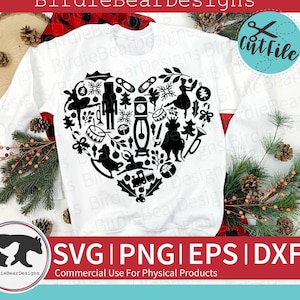 Quebra-nozes Svg, Ballet Quebra-nozes, Coração de Natal Svg, Clipart de quebra-nozes, Quebra-nozes PNG, Silhueta de quebra-nozes, Ballet Svg, Rei do Rato