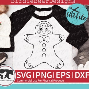 Gingerbread Face SVG - Gingerbread Man Svg - Christmas Coloring Svg - Cute Gingerbread Svg - Christmas Cookie Svg - Gingerbread Svg Png Dxf