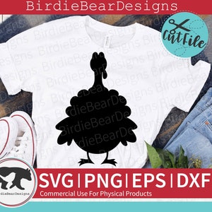 Turkey SVG - Turkey Silhouette SVG - Cute Turkey Svg - Turkey Silhouette - Thanksgiving Turkey Svg - Turkey Clipart - Thanksgiving Clipart