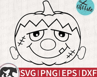 Monster Face Svg, Pumpkin Face, Boys Halloween SVG, Pumpkin Outline SVG, Monster Face Clipart, Halloween Coloring Svg, Halloween Monster Svg