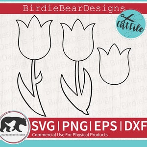 Tulp SVG - bloem overzicht SVG - kleuren overzicht Svg - lente bloem SVG - tulp Svg Cricut - tulp svg-bestanden - kleuren Svg - tulp Eps