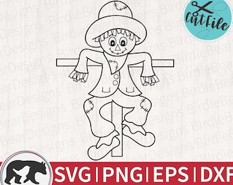 Scarecrow Svg, Cute Scarecrow Svg, Fall Scarecrow Svg, Scarecrow Clipart, Scarecrow Face Svg, Png, Fall Coloring Svg, Scarecrow Outline Svg