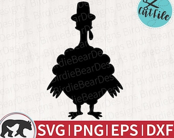 Turkey SVG - Turkey Silhouette SVG - Thanksgiving Turkey Svg - Farm Animal svg - Turkey Cut File - Turkey Clipart - Cute Turkey Svg - PNG