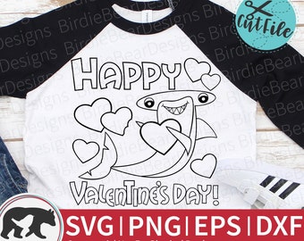 Shark Valentine SVG - Dia Dos Namorados Coloring Svg - Shark Valentine Shirt - Shark Valentines Png - Shark Coloring Svg - Toddler Coloring Svg