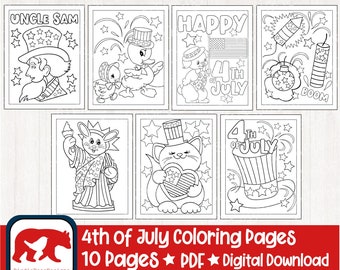 4th of July Coloring Pages - 4th of July Coloring Book - 4th of July Printable - Fourth of July Coloring Pages - Fourth of July Printable