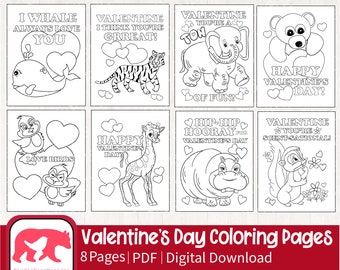 Valentines Coloring Pages - Valentines Coloring Book - Valentine Coloring Pages for Kids - Valentines Coloring - Valentines Day Activity