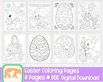 Easter Coloring Pages - Easter Coloring - Easter Coloring Book - Easter Coloring Sheet - Easter Coloring Pages for Kids - Printable Coloring