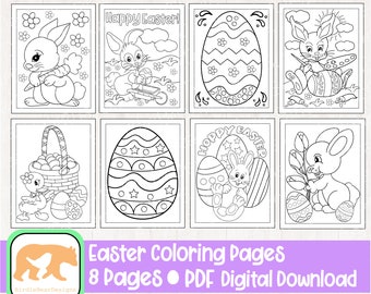 Download Easter Coloring Book Etsy