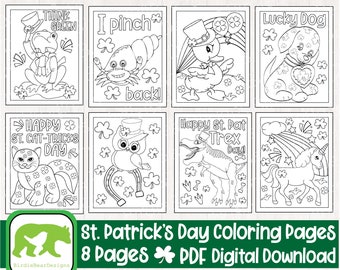 St Patricks Day Coloring Page - St Patricks Day Coloring Book - St Patrick Coloring Page - St Patricks Day Printable - St Patricks Day Color