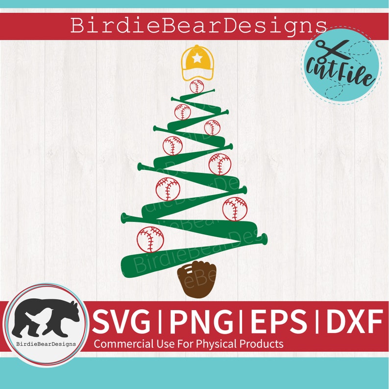 Baseball Christmas SVG Baseball Christmas Tree Svg Baseball - Etsy