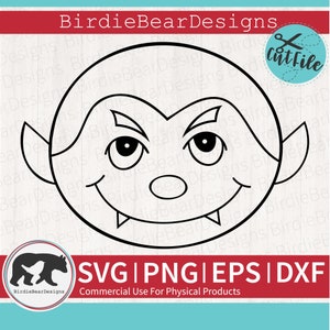 Vampire SVG - Vampire mignon Svg - Vampire Clipart - Monster Face Svg - Kid Halloween coupe fichiers - Vampire Png - Vampire Face Svg - Monster Svg