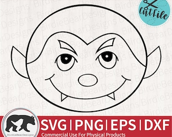Vampir SVG - niedlicher Vampir SVG - Vampir Clipart - Monster Gesicht SVG - Kind Halloween geschnitten Dateien - Vampir Png - Vampir Gesicht SVG - Monster svg
