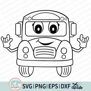 School Bus Svg, School Coloring Svg, School Bus Clipart, Png, Back to School Coloring Svg, School Bus Cut File, Bus Outline Svg, Yellow Bus