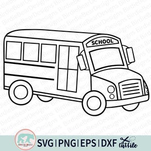 Schoolbus SVG, school kleurplaat pagina SVG, schoolbus clipart, png, dxf, terug naar school SVG, schoolbus gesneden bestand, bus overzicht SVG, gele bus