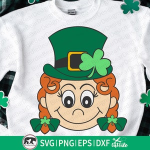 Leprechaun Svg, Leprechaun Girl Svg, Leprechaun Clipart, Leprechaun Face Svg, St Patricks Day Svg, Leprechaun Png, Lucky Svg, Clover Svg Png