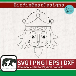 Cara De Quebra-nozes SVG - Quebra-nozes Svg - Quebra-nozes Clipart - Quebra-nozes Coloring Svg - Christmas Coloring Svg - Christmas Outline Svg Png Dxf