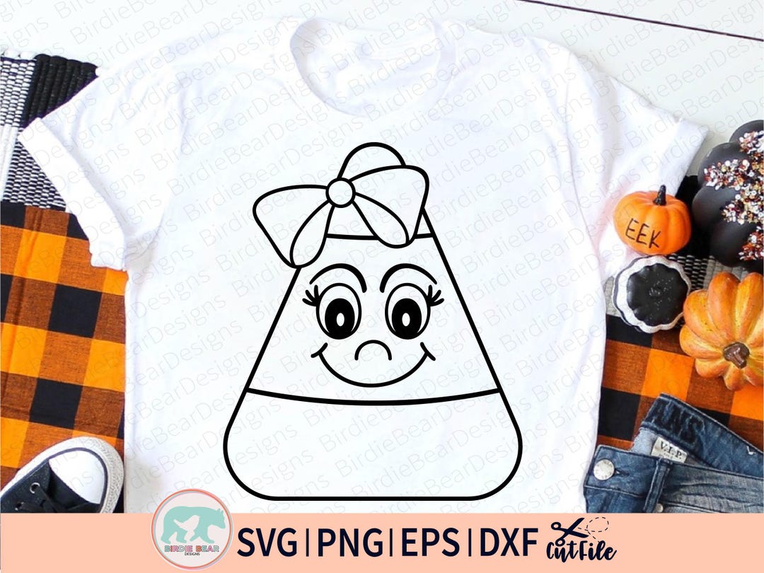Candy Corn Svg, Cute Candy Corn Svg, Png, Candy Corn Face Svg, Girl ...