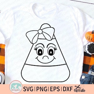 Candy Corn Svg, Słodka Candy Corn Svg, Png, Twarz Candy Corn Svg, Dziewczyna Candy Corn, Słodki Halloween Svg, Kolorowanka Jesień Svg, Dzieci Halloween Svg
