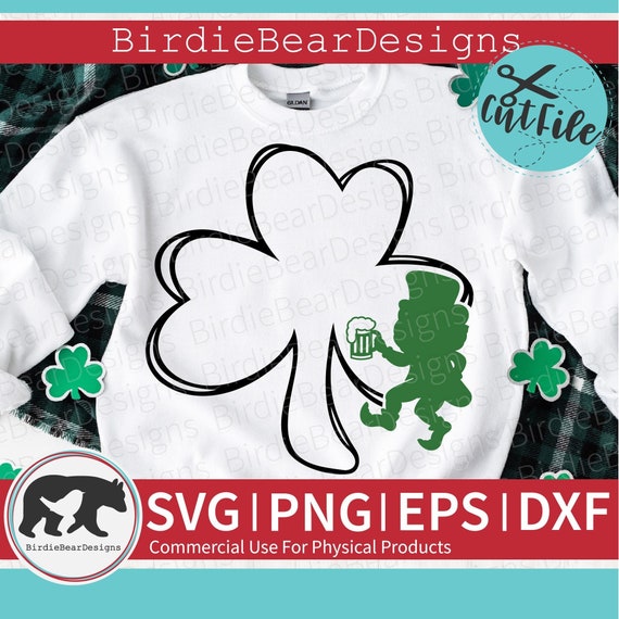 Leprechaun Svg, Clover Svg, St Patricks Day Svg, Leprechaun Silhouette Svg, Leprechaun Png, Shamrock Svg, Leprechaun Drinking, Lucky Svg Dxf