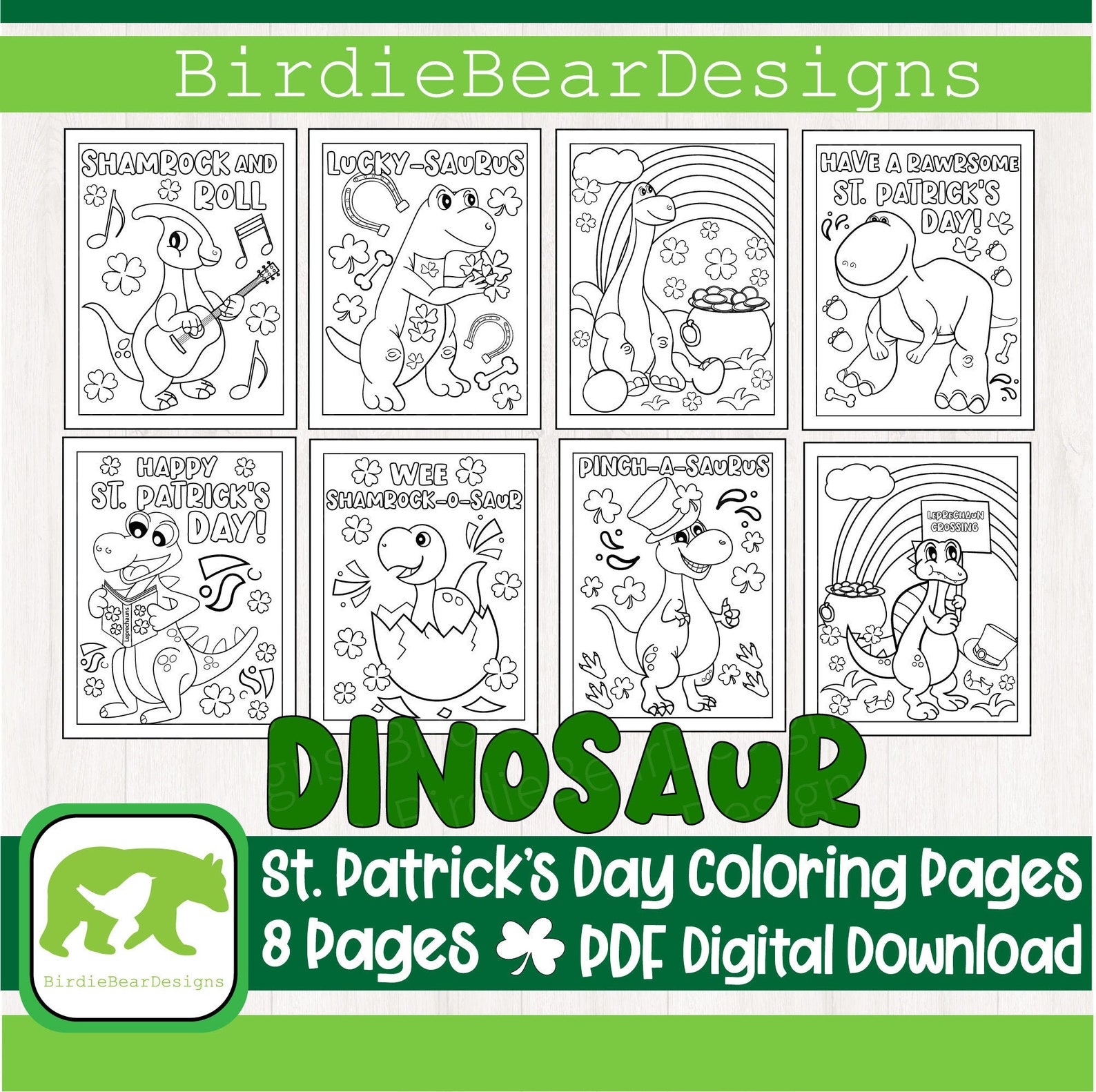 dinosaur st patricks day