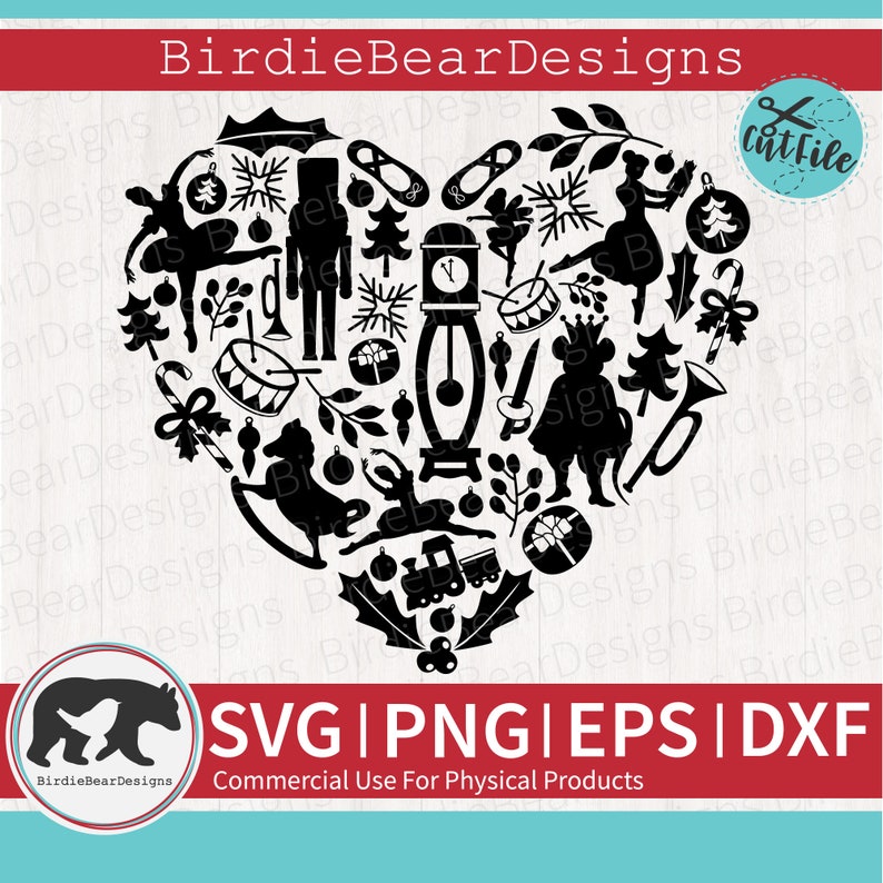 Nutcracker Svg Nutcracker Ballet Christmas Heart Svg - Etsy