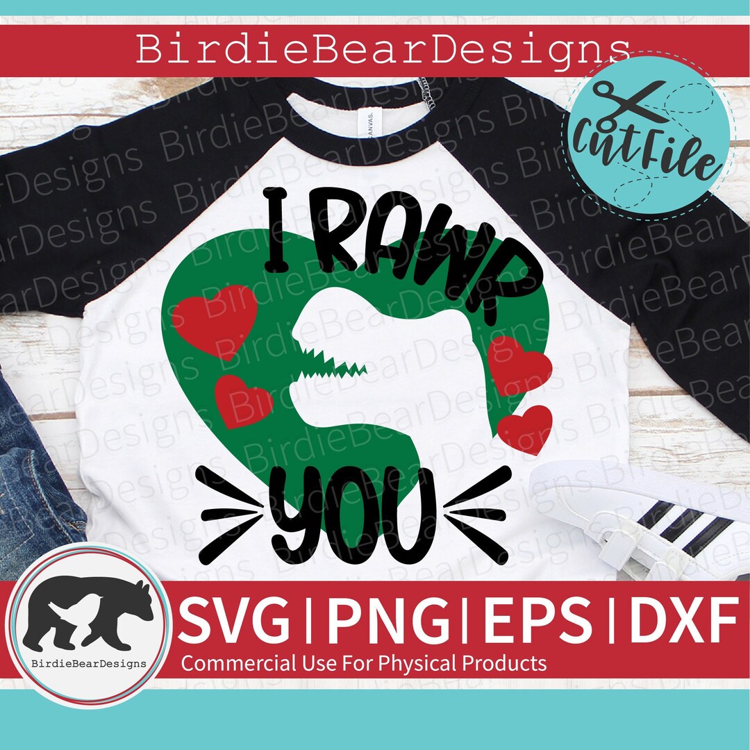 I Rawr You SVG - Valentine Dinosaur Svg - Funny Valentine Svg - Boys ...