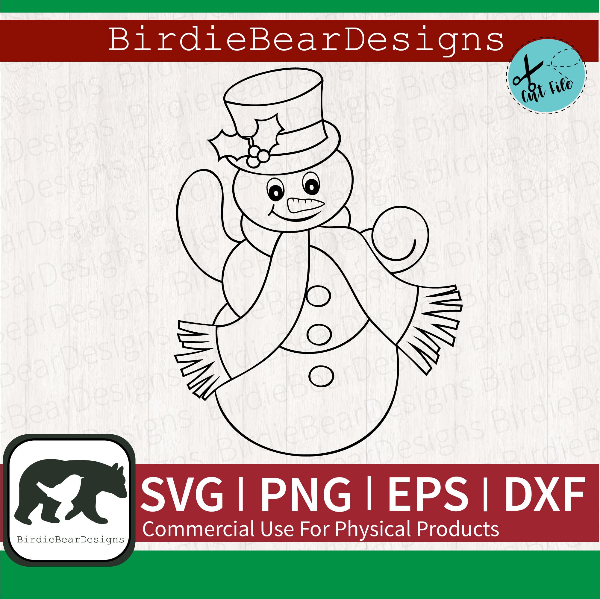Snowman Outline SVG Snowman Svg Cute Snowman Svg | Etsy