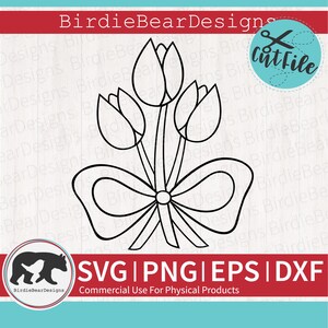 Tulipán SVG, Contorno de flor SVG, Ramo de tulipanes Svg, Tulipán de primavera Svg, Tulipán de Pascua Svg, Colorear Svg, Clipart de tulipán, Vector de tulipán, Tulipán PNG